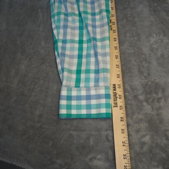 J Crew Flex Wrinkle Free Plaid Button Down Men's Size L Slim Fit Cotton Elastane - Picture 7 of 12